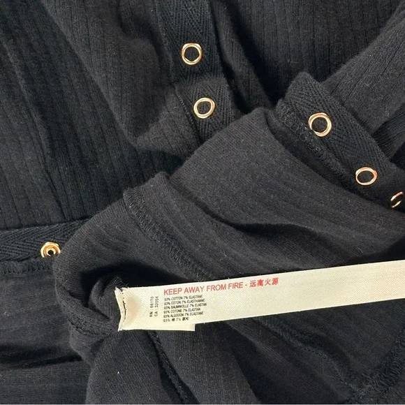 Intimately Free People Ribbed Bodycon Midi Dress Black M - Picture 5 of 16